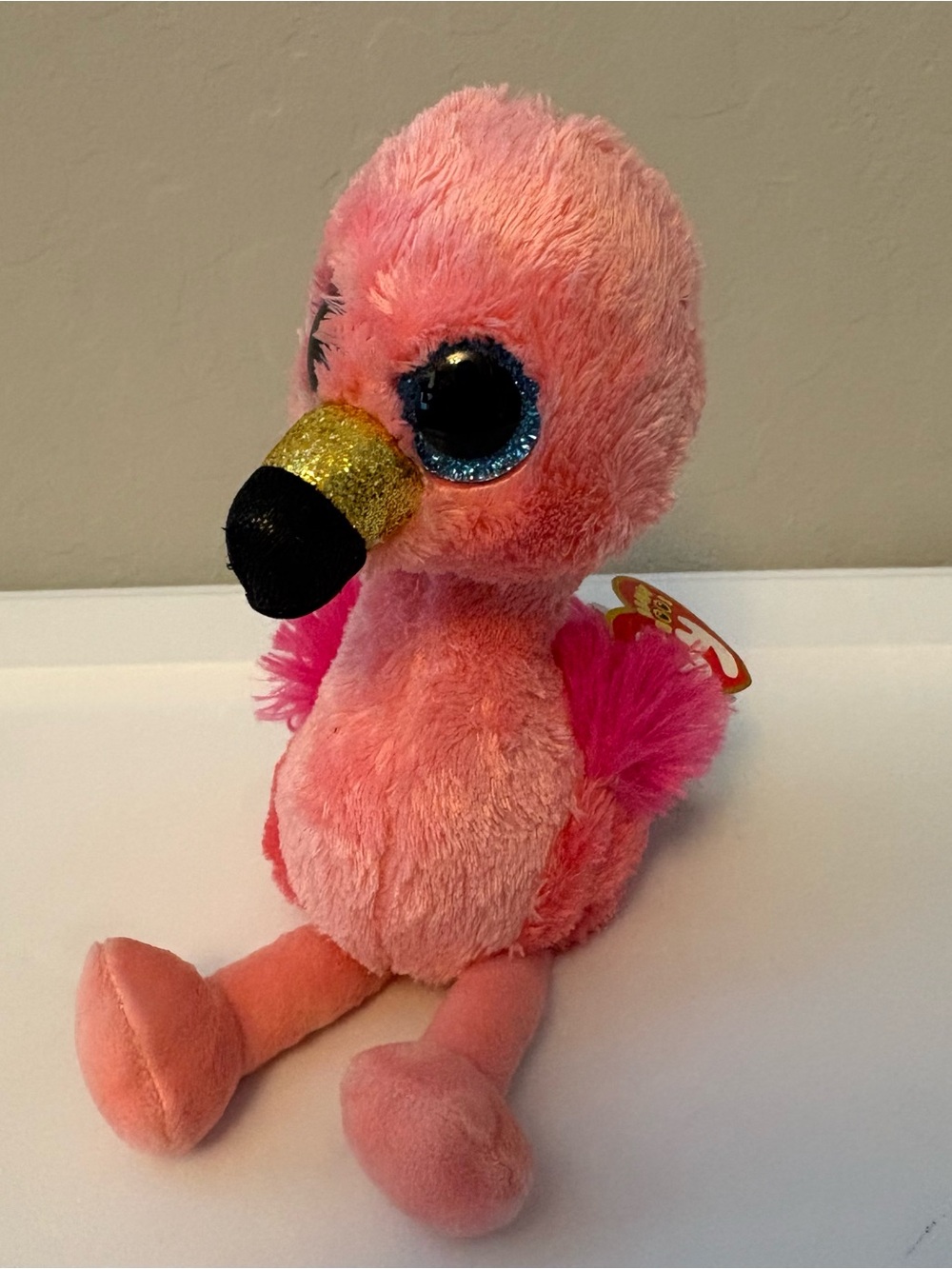 TY beanie boos Gilda the flamingo stuffed animal with tag